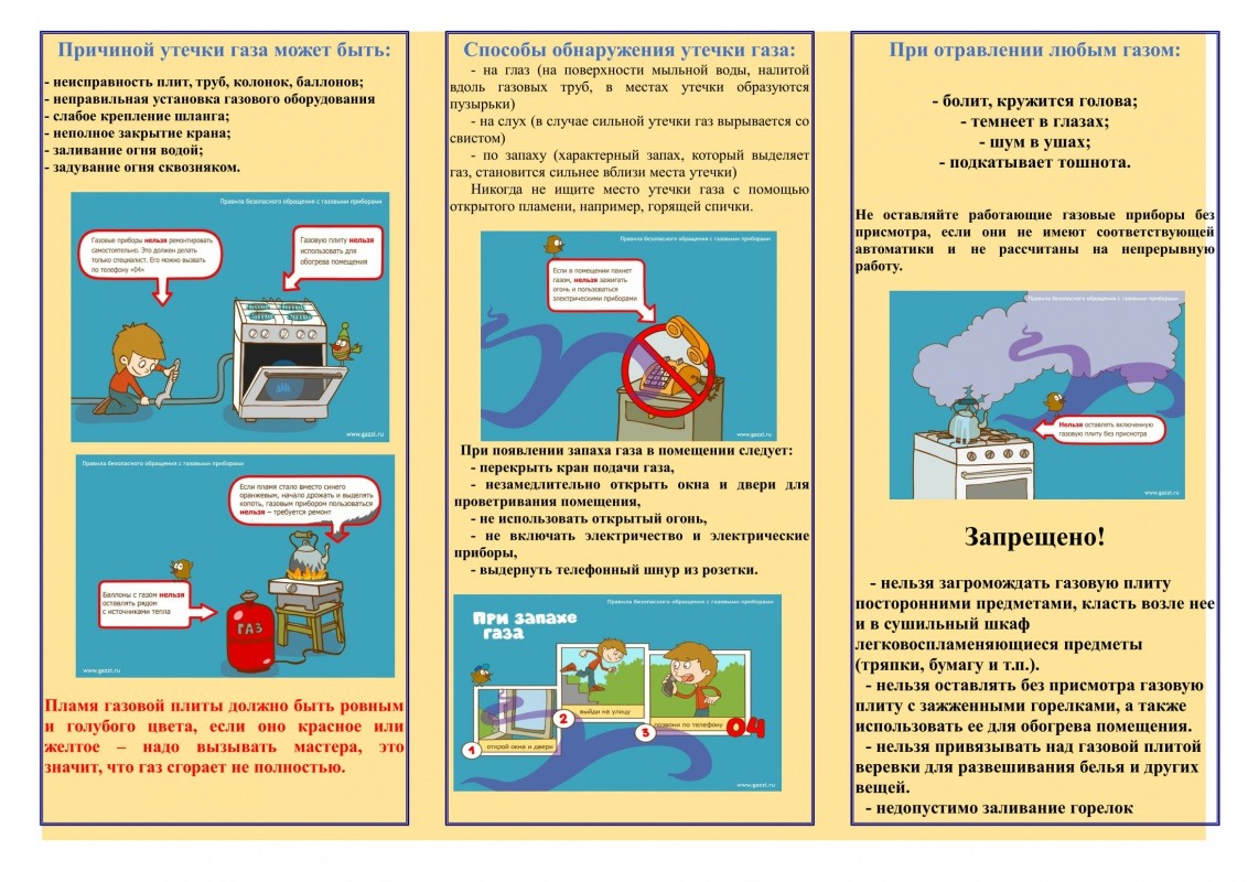 Памятка пользования газом в быту 2018-1