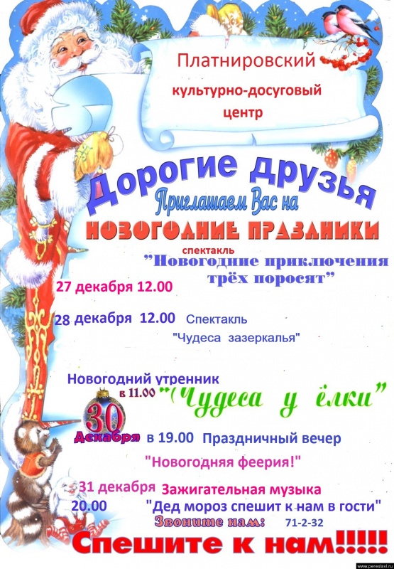 Афиша новогодних мероприятий!